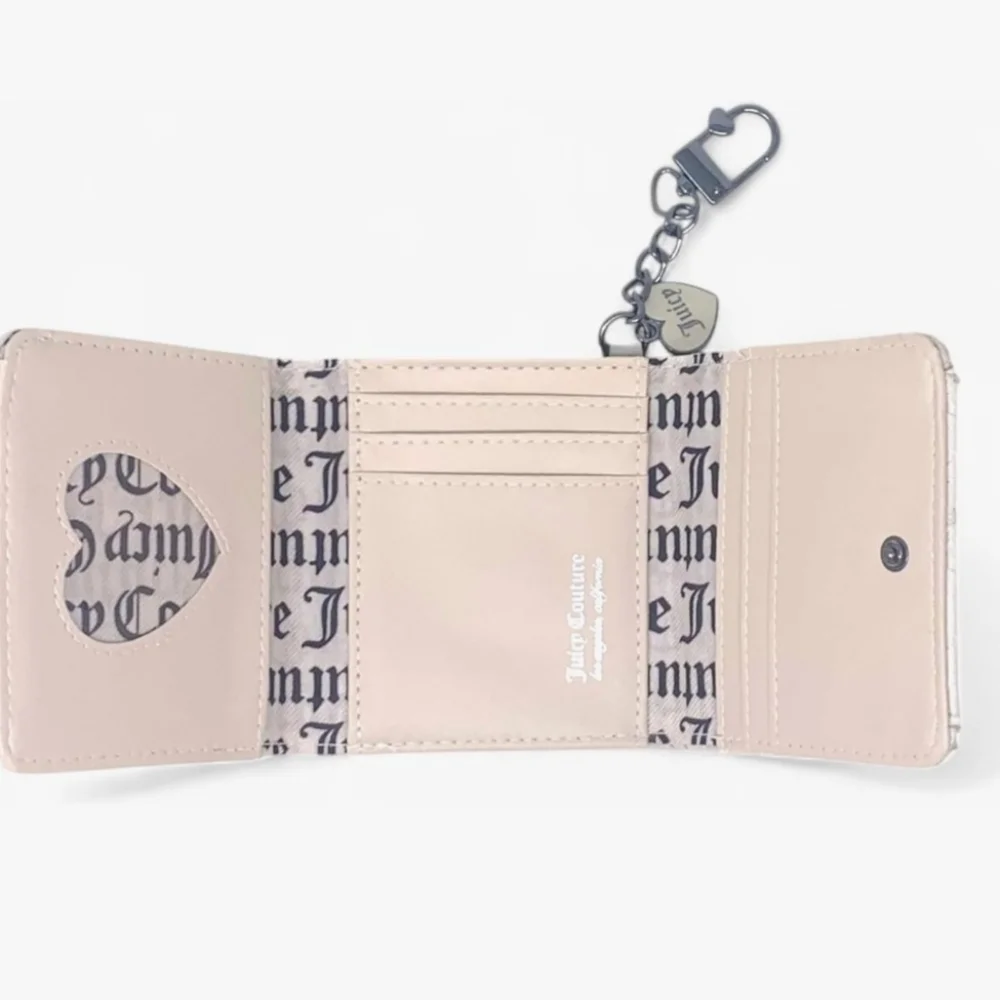 Juicy Couture Womens Colorful Love Mini Envelope Flap Wallet With Keyring NEW.